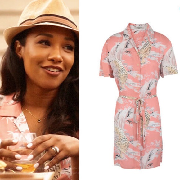 All Saints Pink Tiger Shirt Dress (As seen on TV) - Picture 2 of 8